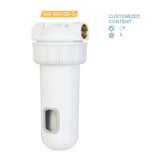 New Housing Structure Water Filter Visualized Window Water Filter with 1-8 Bar Water Pressure